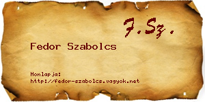 Fedor Szabolcs névjegykártya